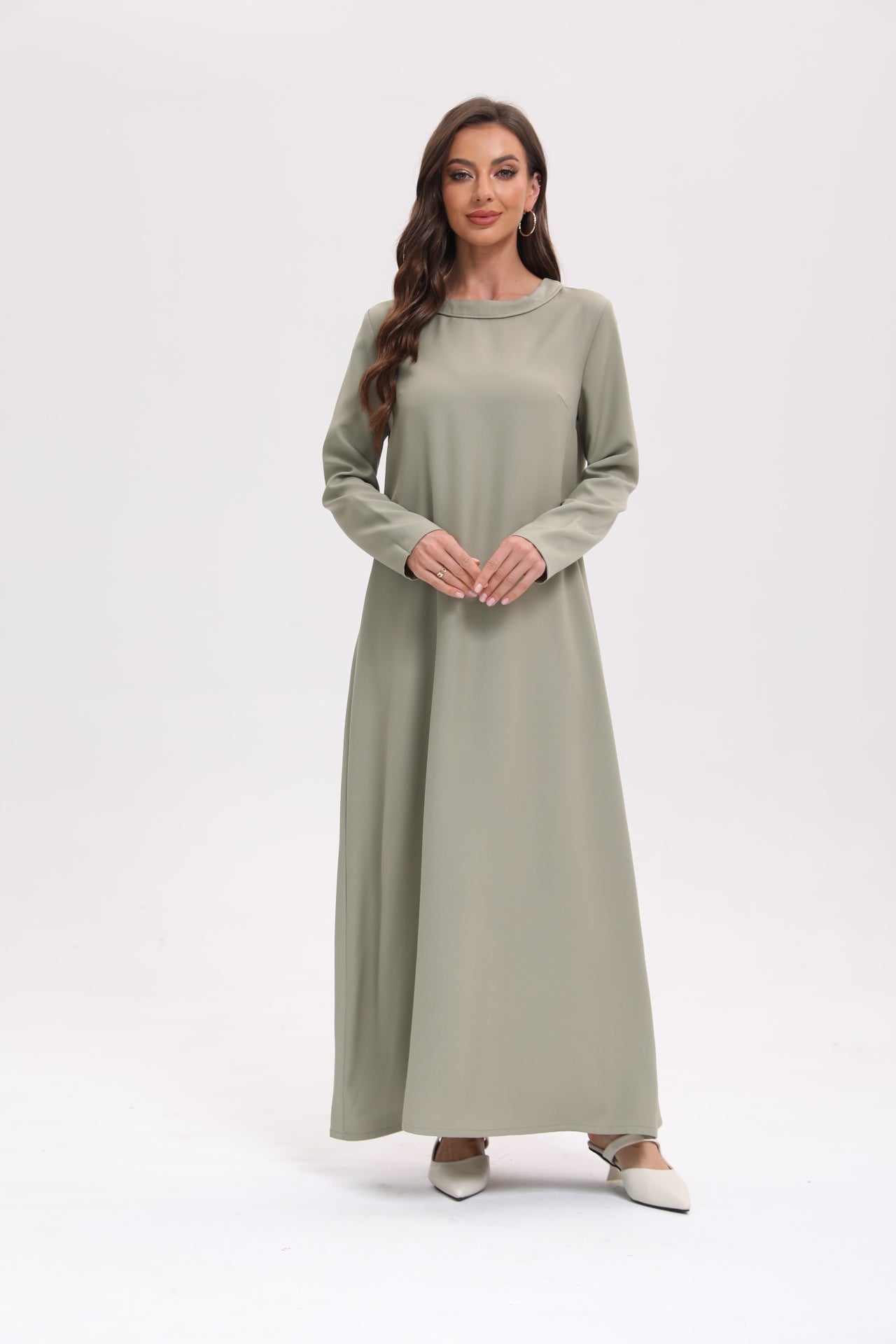 Classic Abaya Set - Green Olive