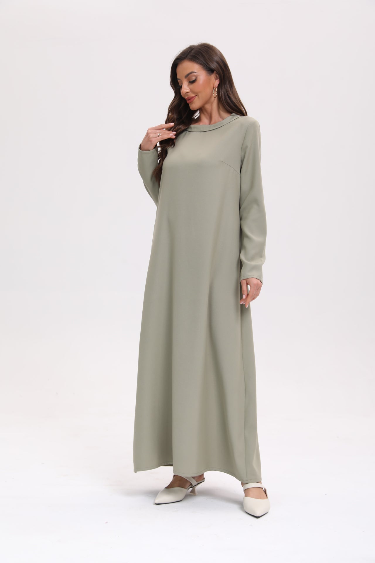Classic Abaya Set - Green Olive