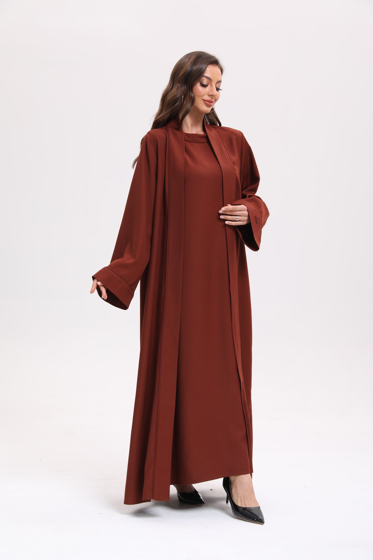 Classic Abaya Set - Bordeaux