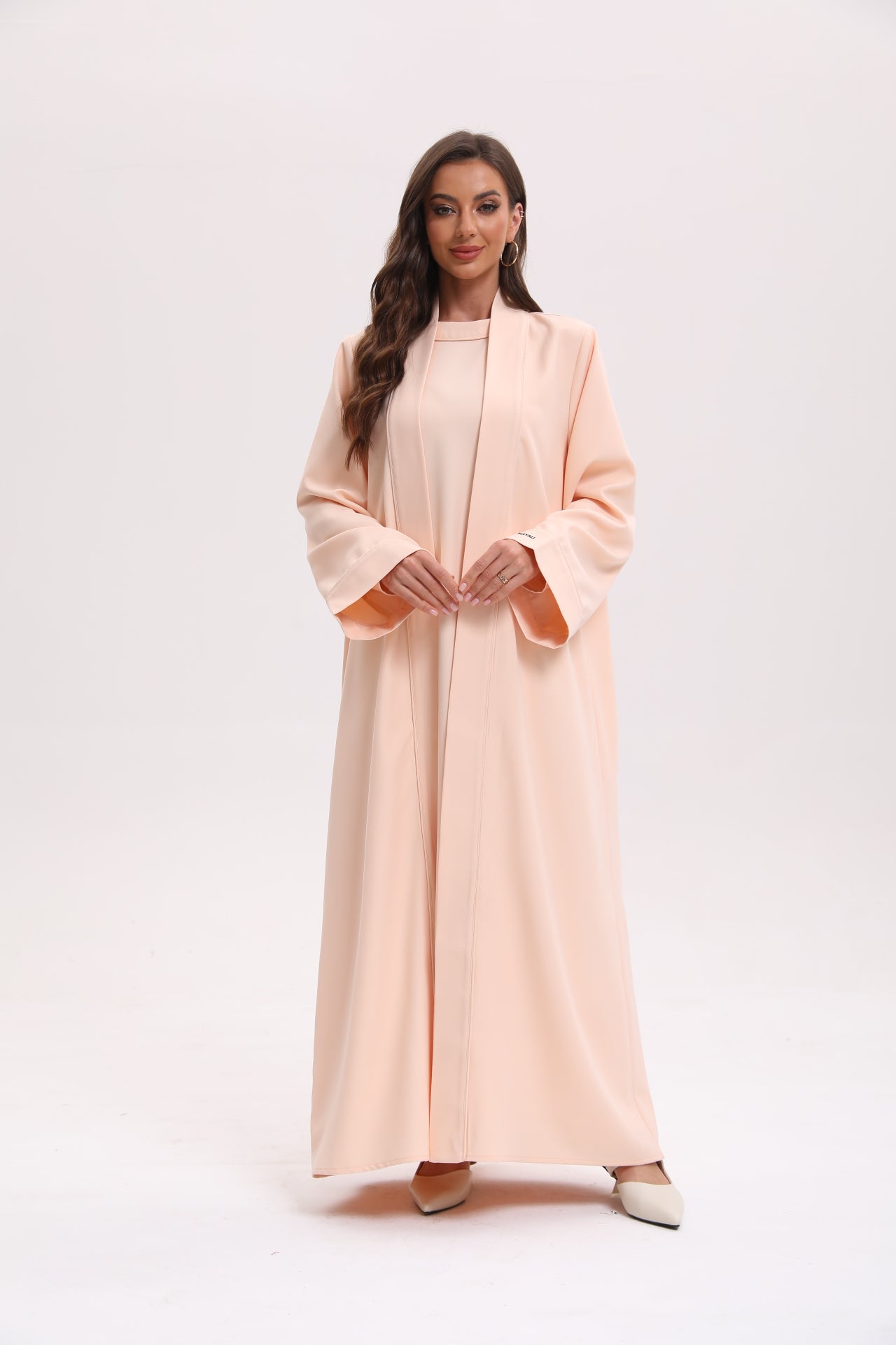 Classic Abaya Set - Soft Peach