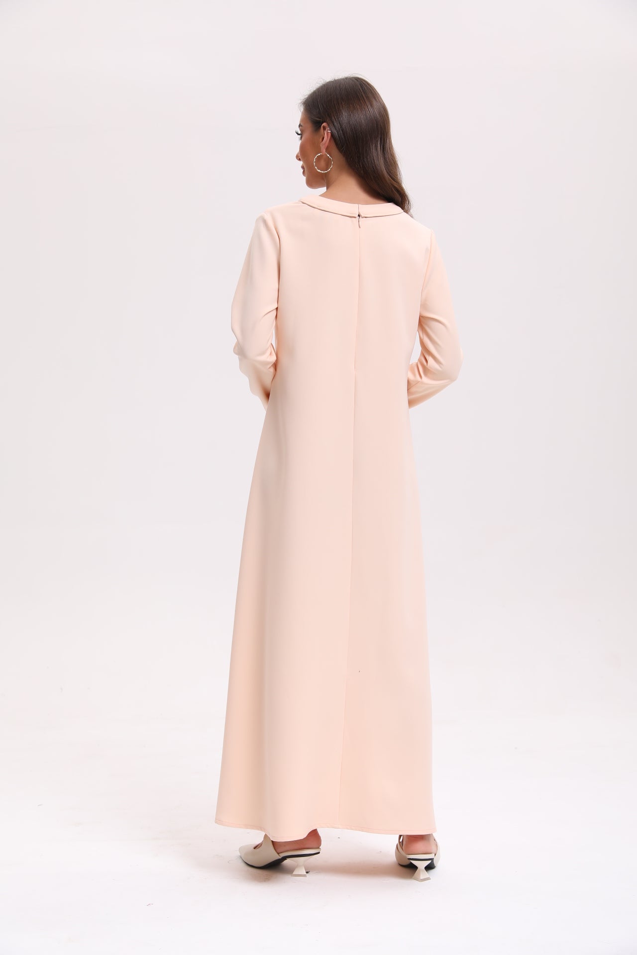 Classic Abaya Set - Soft Peach