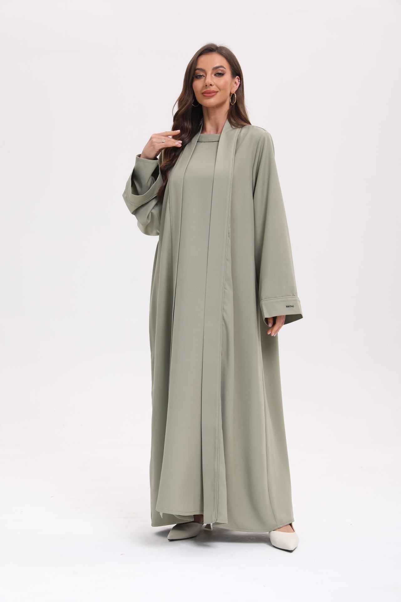 Classic Abaya Set - Green Olive