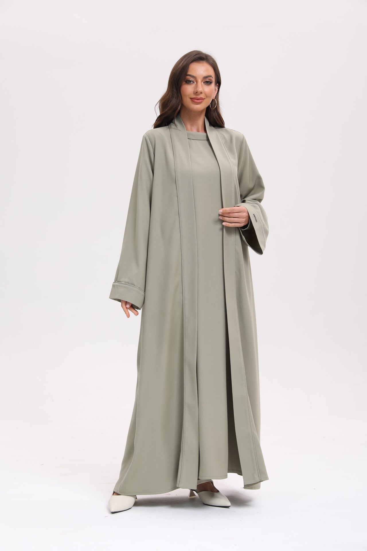 Classic Abaya Set - Green Olive