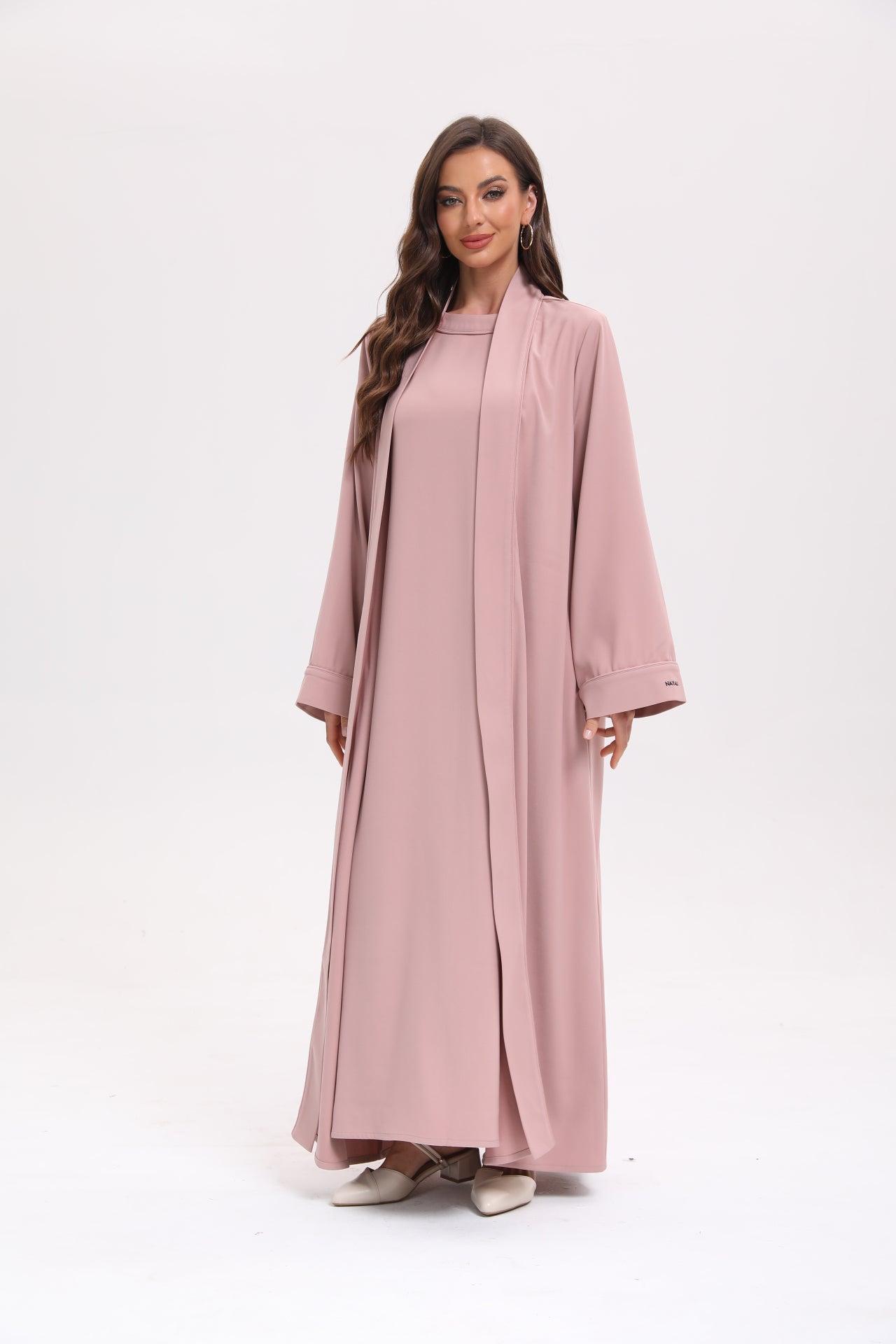 Classic Abaya Set - Nude Pink